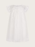 Monsoon Baby Amelia Net Embroidered Dress, Ivory