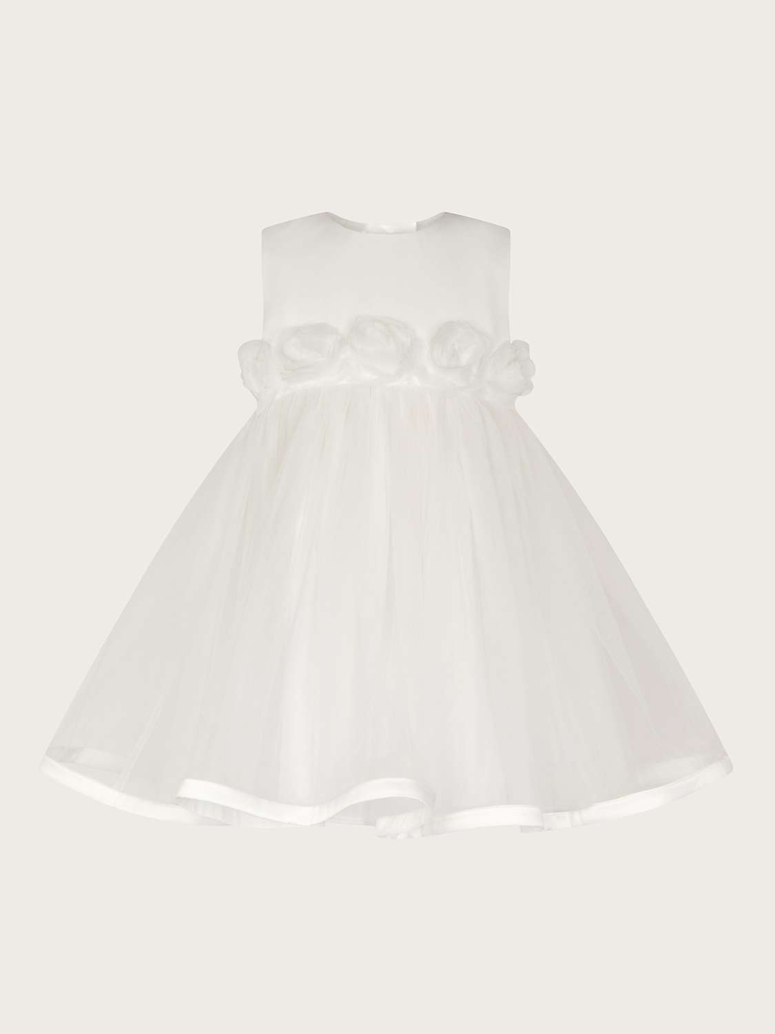 Buy Monsoon Baby Rosanna Christening Dress, Ivory Online at johnlewis.com