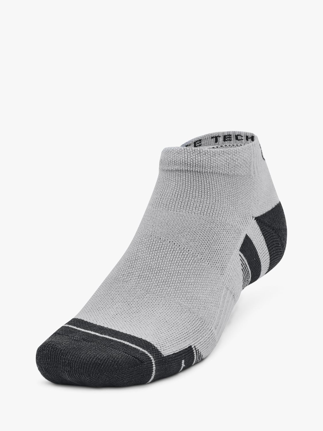 Under Armour Performance Tech Low Cut Socks, Pack of 3, Mod Gray/White ...