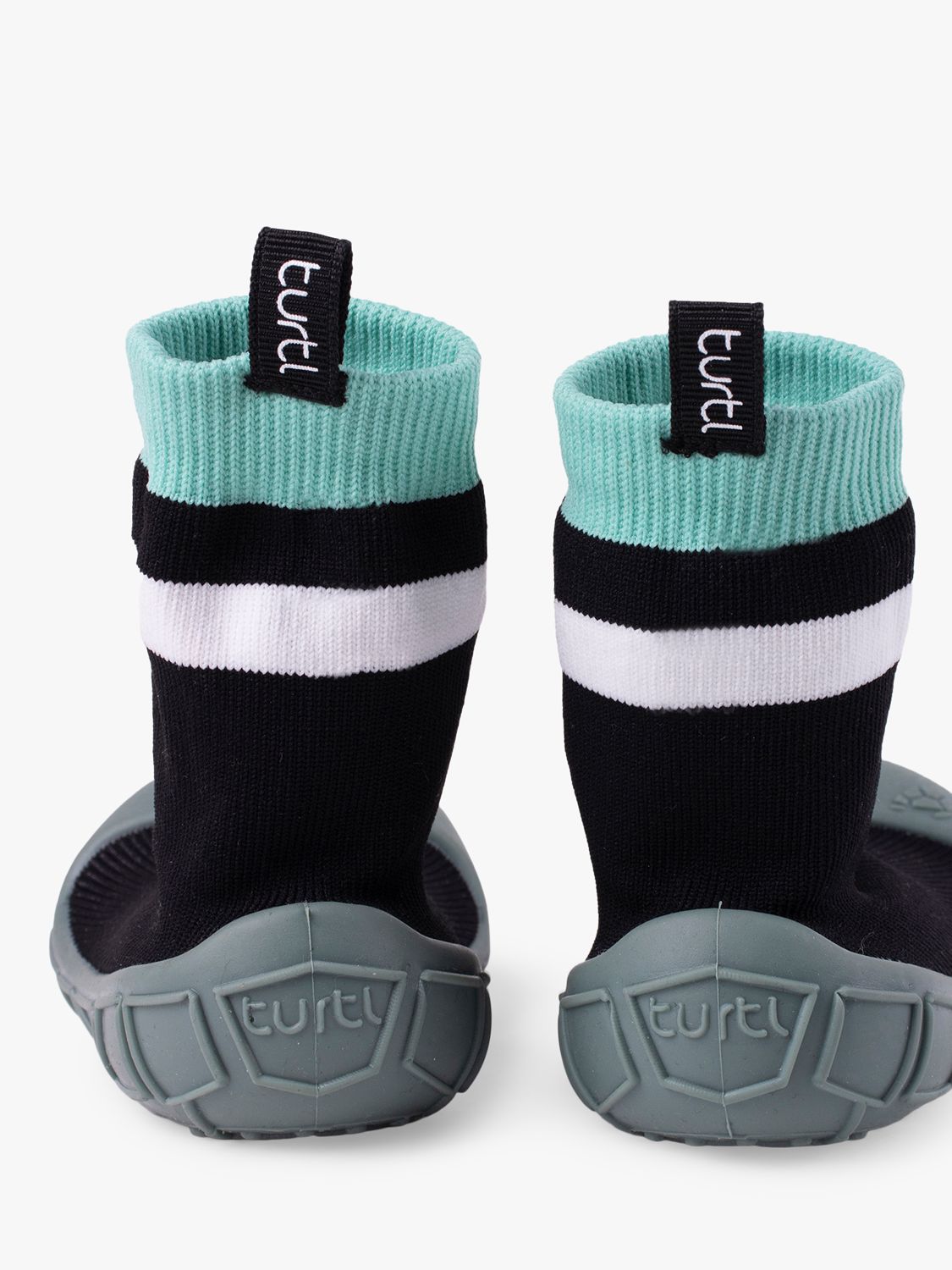 Turtl Kids' Recycled Indoor Outdoor Sock Shoes, Black, 2-3