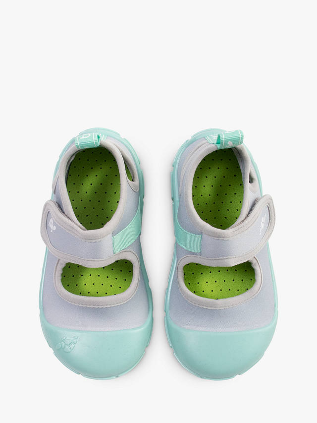 Turtl Kids' Sports Sandals, Silver/Aqua