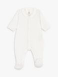 Petit Bateau Baby Starry Organic Cotton Sleepsuit, Marshmallow/Enneige