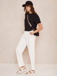 Mint Velvet Luxurious Sweatpants, White Ivory