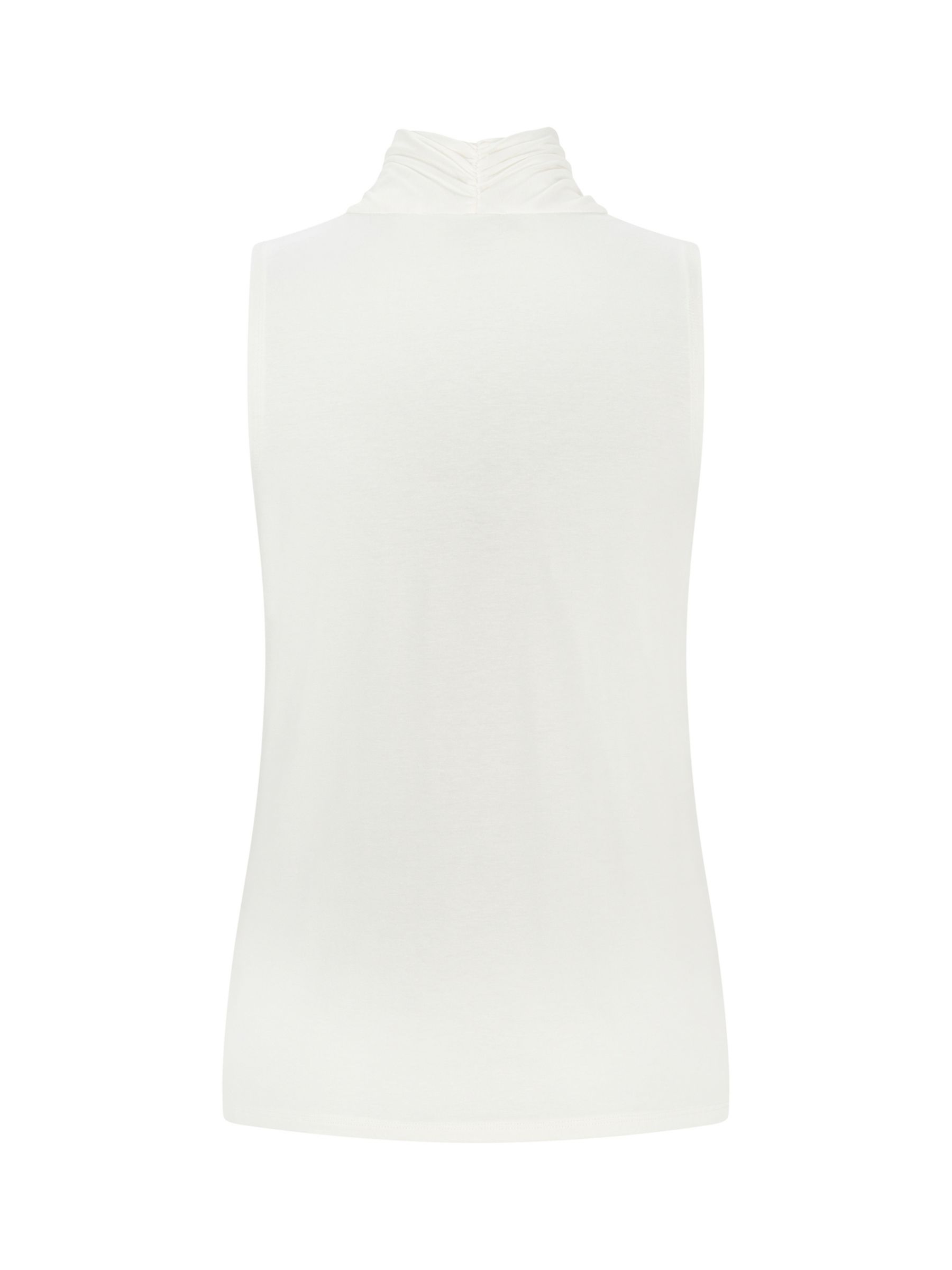 Mint Velvet Sleeveless Draped Top, Ivory at John Lewis & Partners