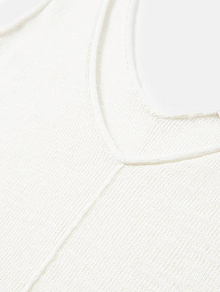 Jigsaw Plain Linen-Blend Vest, Ivory