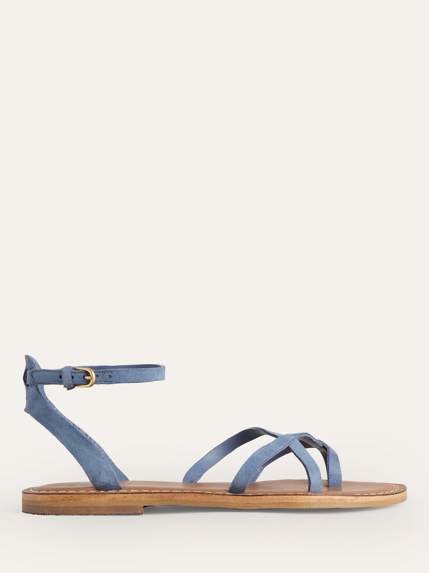 Boden Easy Flat Suede Sandals, Corporal Blue