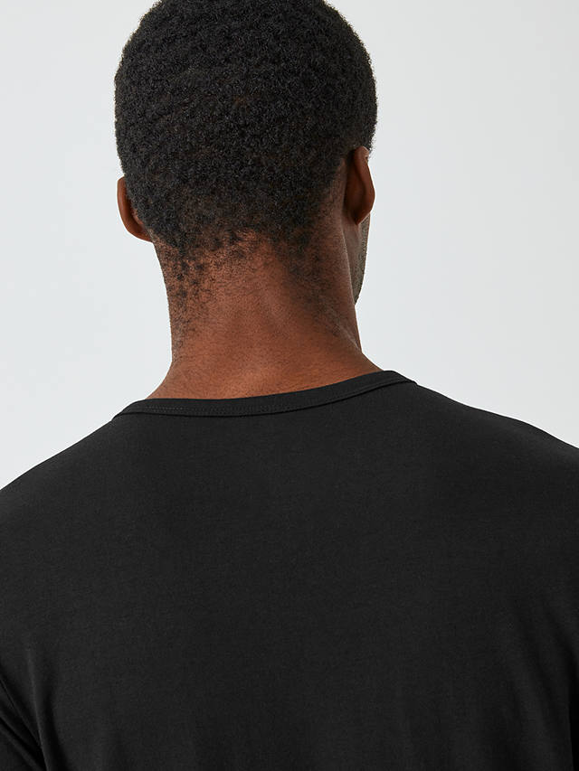 John Lewis Short Sleeve Thermal T-Shirt, Pack of 2, Black