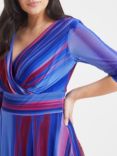 Scarlett & Jo Verity Blue Ikat Gown Dress, Blue