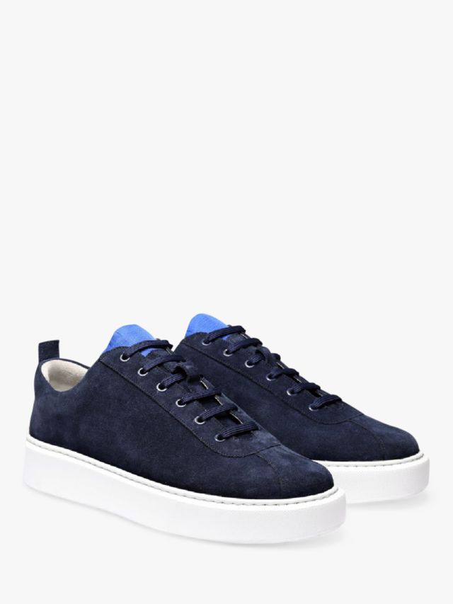 Grenson Sneaker 30 Suede Casual Shoes, Navy, 7