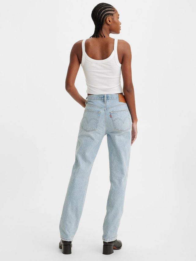 Levi's 501 Straight Cut Embellished Jeans, Bling Blau, W25/L30