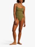 Roxy Current Coolness Tie Side Swimsuit, Khaki