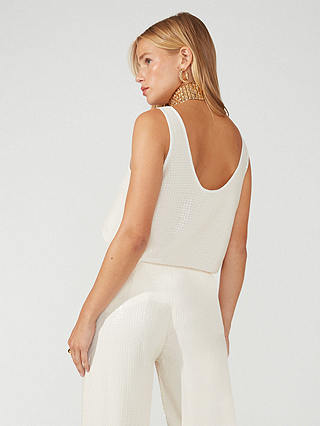 Ro&Zo Sequin Shell Top, Ivory