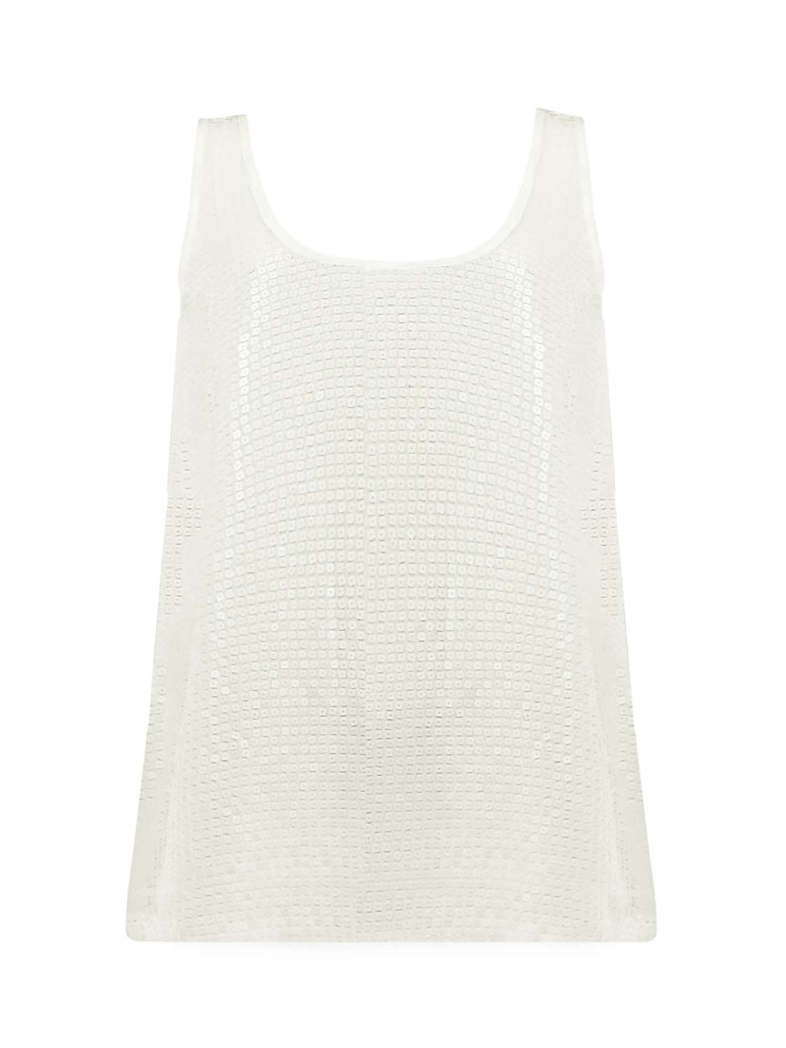 Buy Ro&Zo Sequin Shell Top, Ivory Online at johnlewis.com