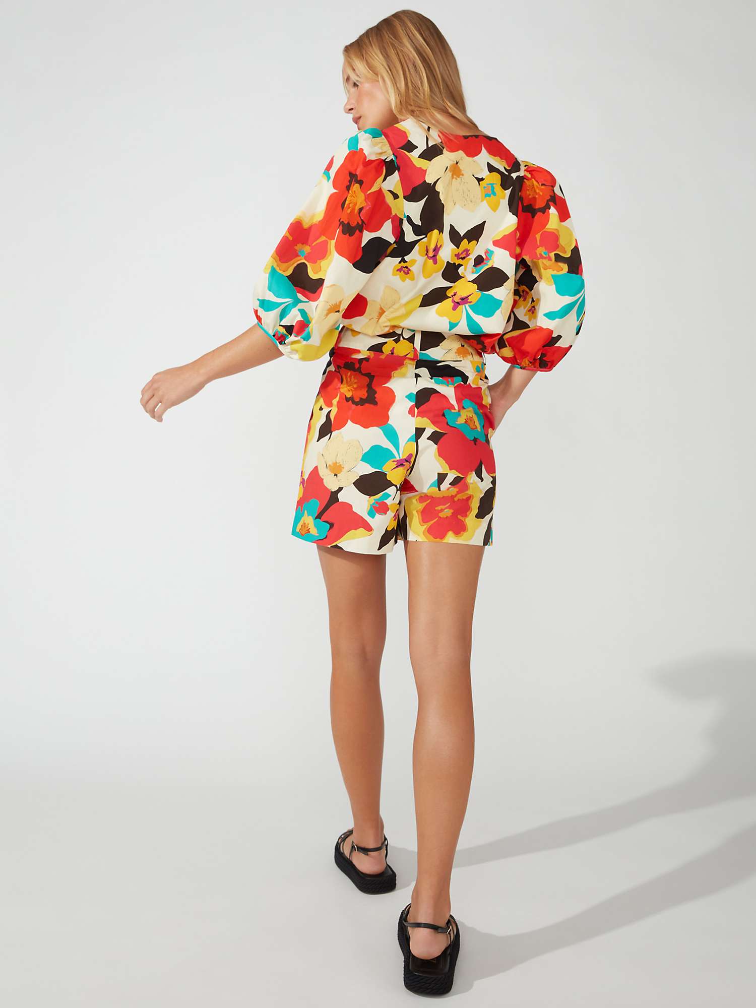 Buy Ro&Zo Tropical Print Tailored Shorts, Multi Online at johnlewis.com