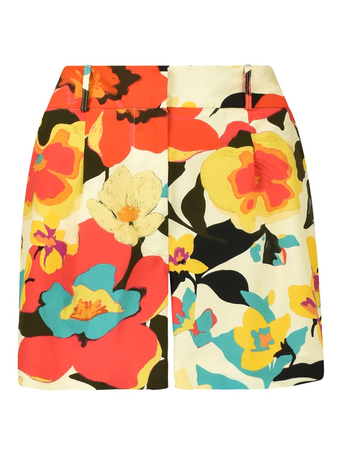 Ro&Zo Tropical Print Tailored Shorts, Multi, 14