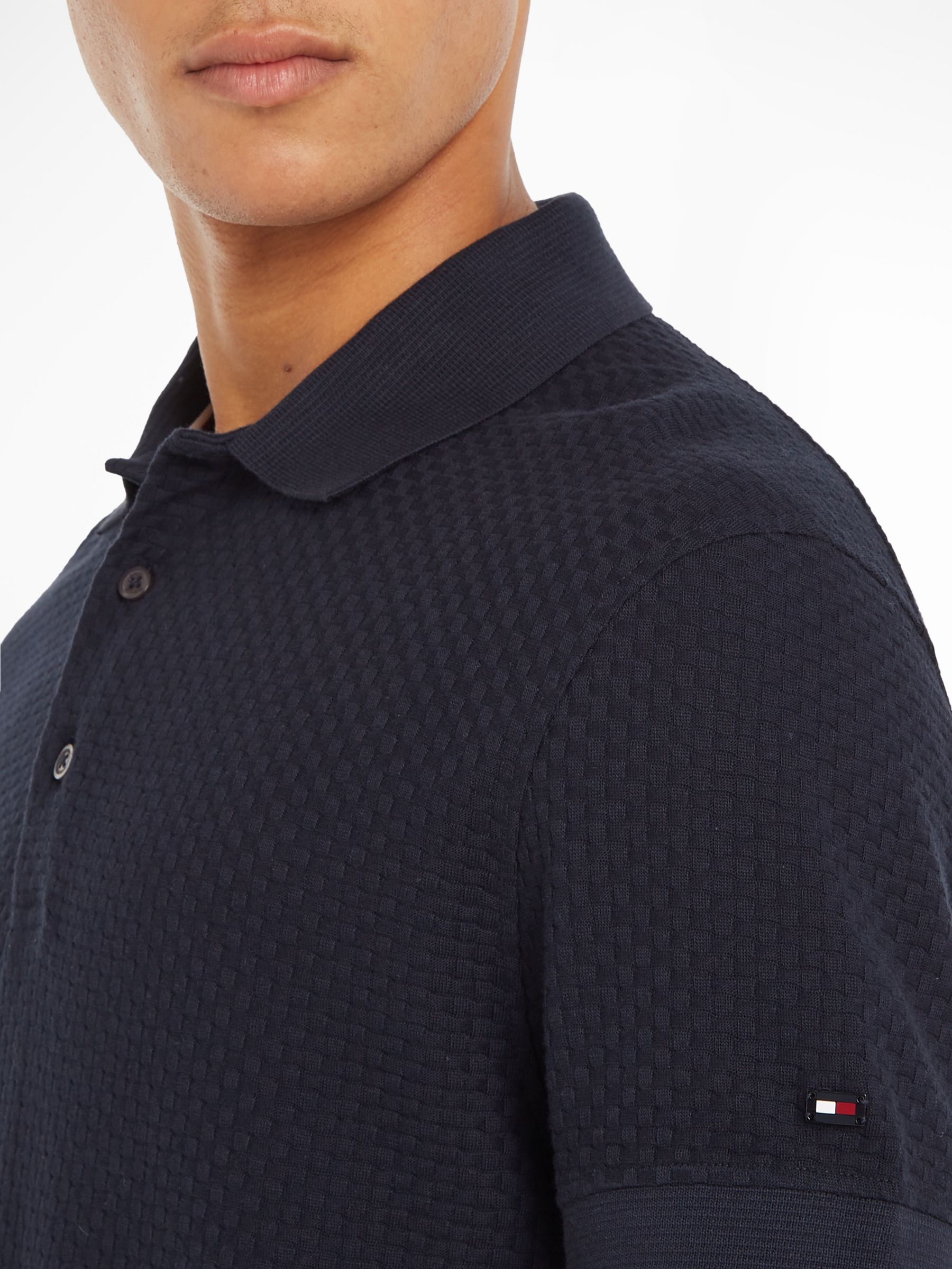 Buy Tommy Hilfiger Slim Embroidered Polo Shirt, Desert Sky Online at johnlewis.com