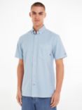 Tommy Hilfiger Oxford Regular Fit Short Sleeve Shirt, Blue
