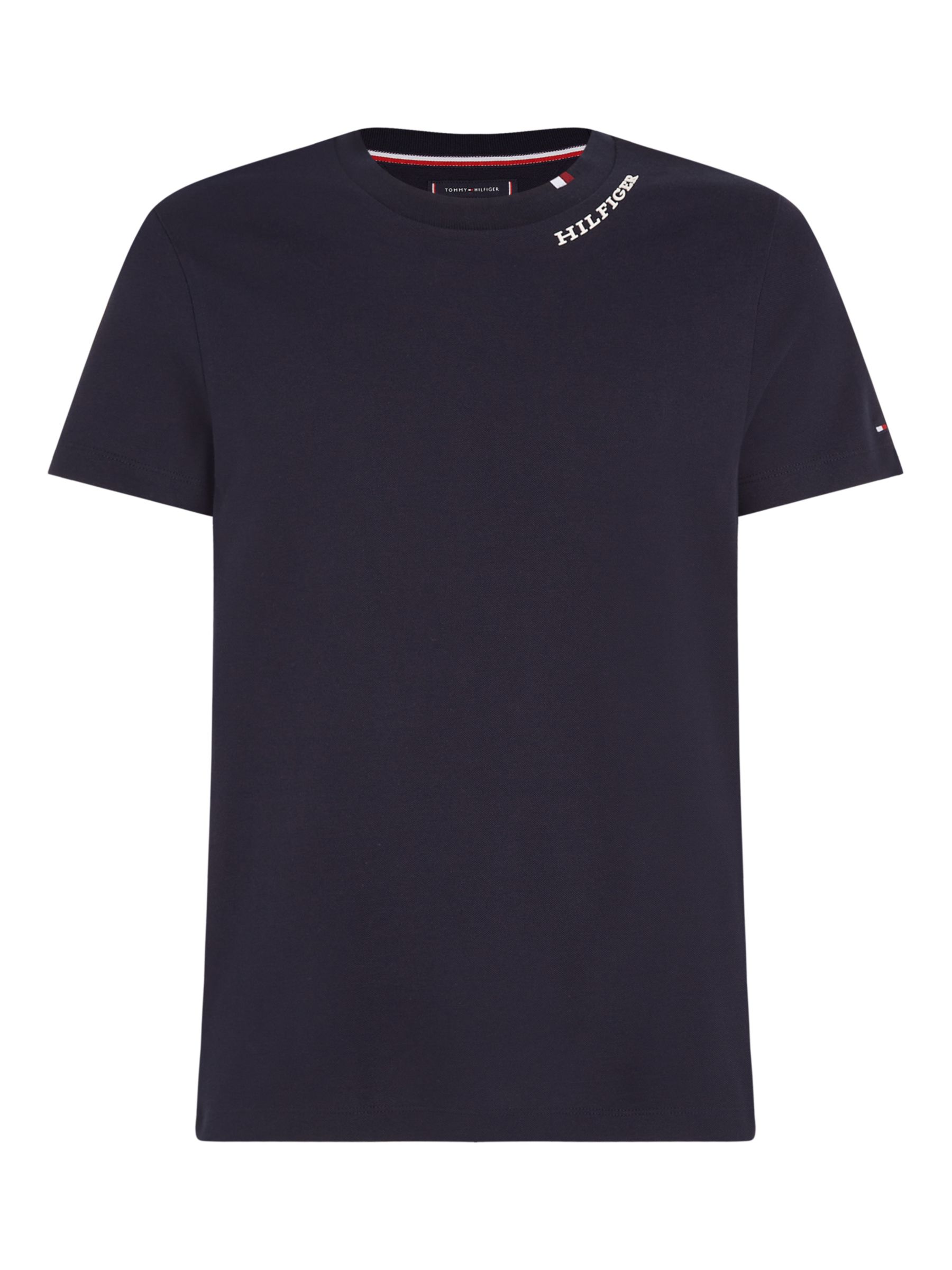 Tommy Hilfiger Pique T-Shirt, Desert Sky at John Lewis & Partners