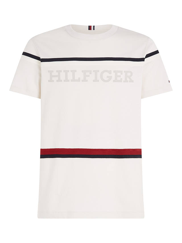 Tommy Hilfiger Classic Stripe T-Shirt, Weathered White at John Lewis ...