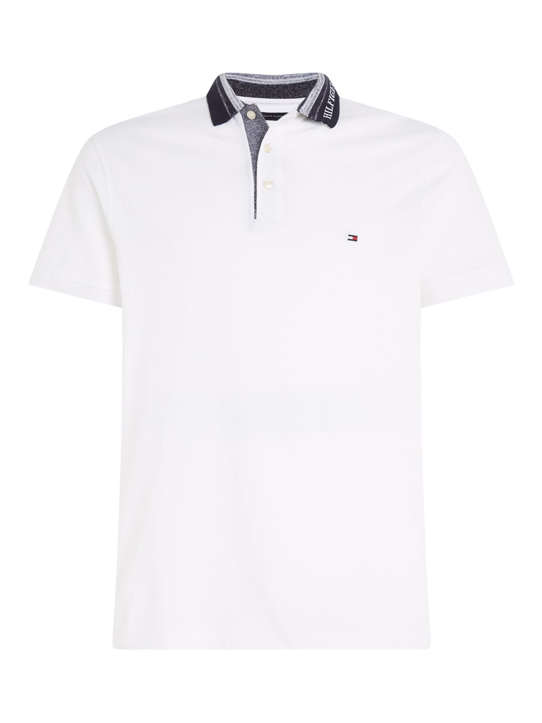 Tommy Hilfiger Contrast Collar Polo Shirt, White, XS