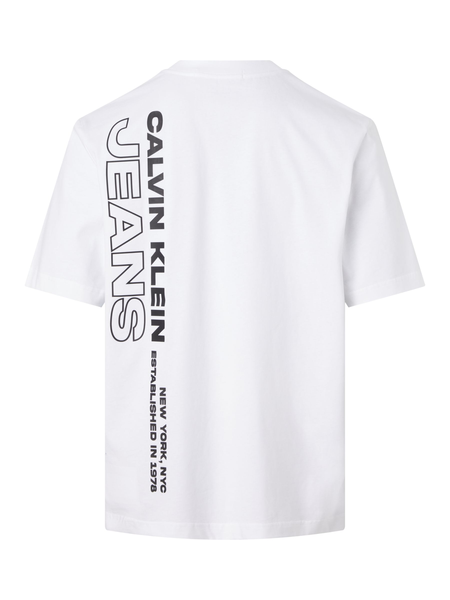 Buy Calvin Klein Jeans NYC Print T-Shirt, Bright White Online at johnlewis.com