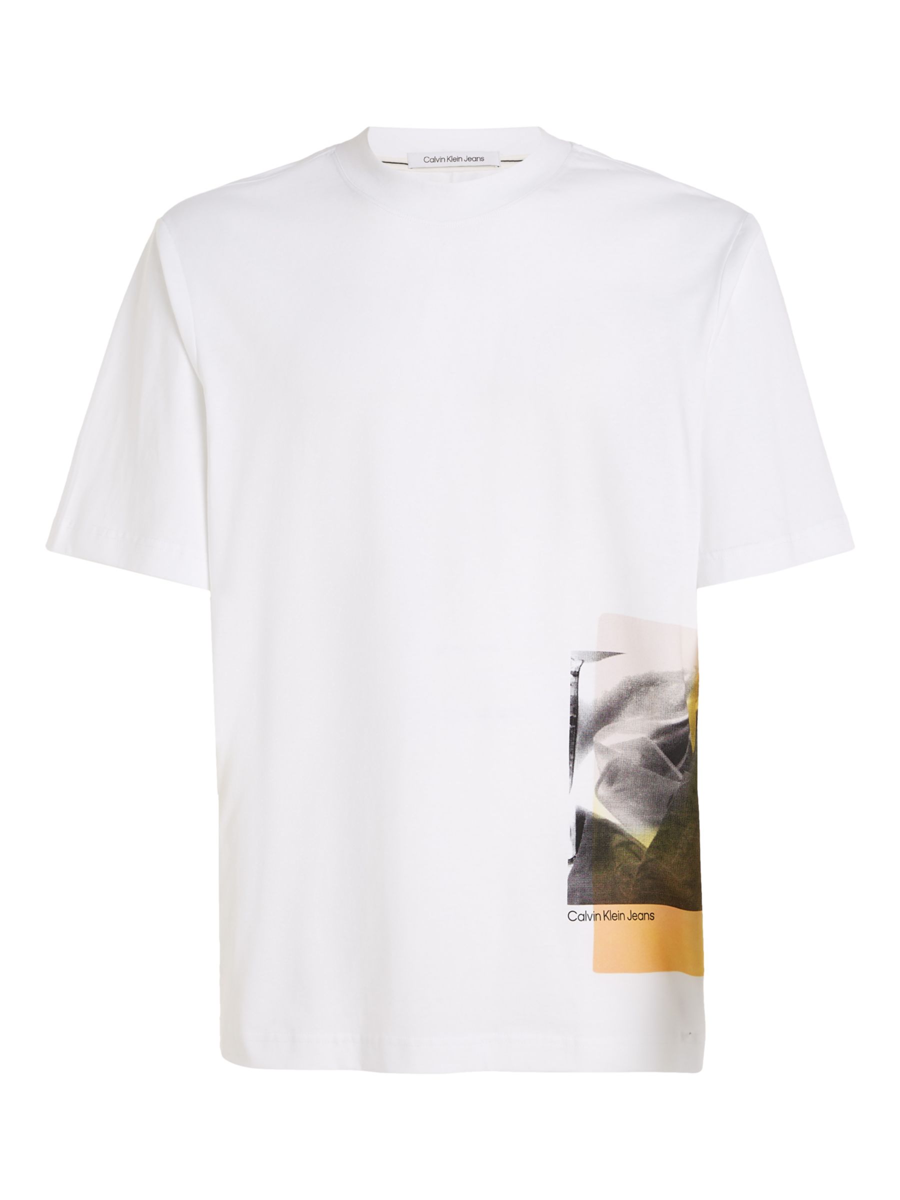 Calvin Klein Jeans NYC Print T-Shirt, Bright White at John Lewis & Partners