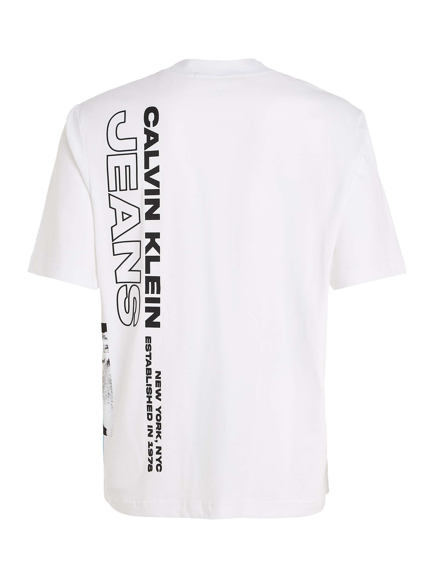 Buy Calvin Klein Jeans NYC Print T-Shirt, Bright White Online at johnlewis.com
