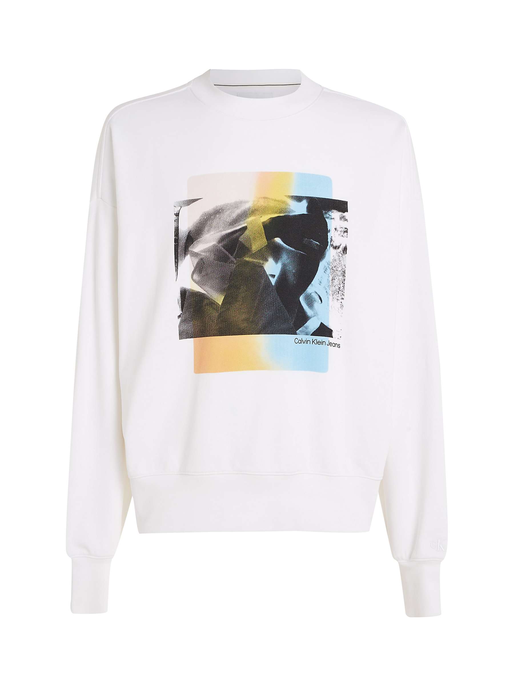 Buy Calvin Klein Jeans NYC Print Cotton Sweatshirt, Bright White Online at johnlewis.com