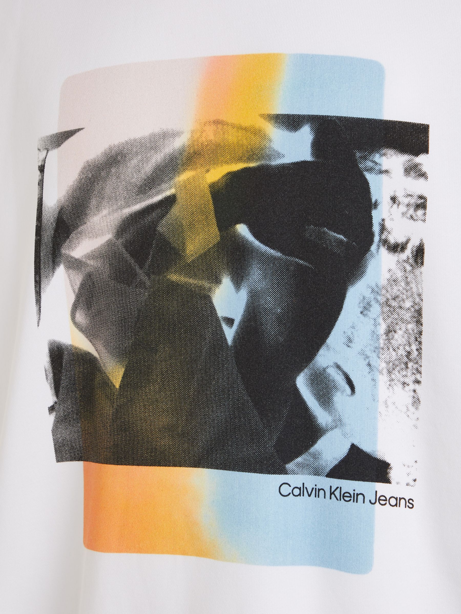 Calvin Klein Jeans NYC Print Cotton Sweatshirt, Bright White, S