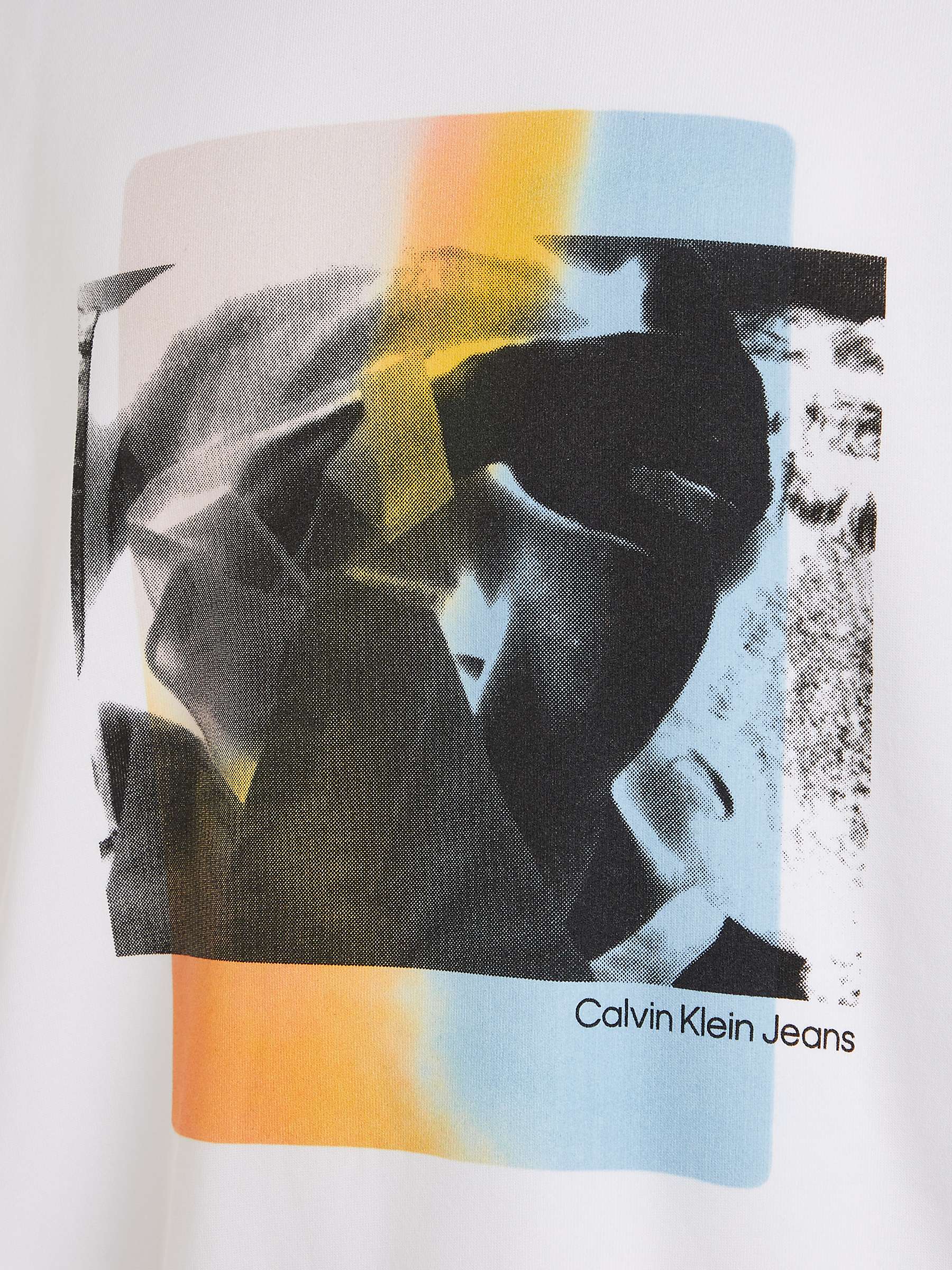 Buy Calvin Klein Jeans NYC Print Cotton Sweatshirt, Bright White Online at johnlewis.com