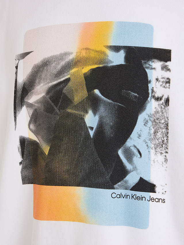 Calvin Klein Jeans NYC Print Cotton Sweatshirt, Bright White