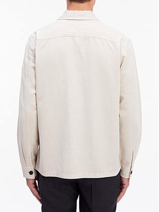 Calvin Klein Linen Overshirt, Stony Beige