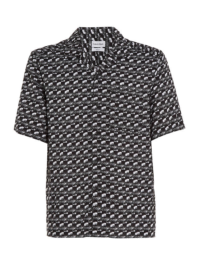 Calvin Klein Short Sleeve Bowling Shirt, Black