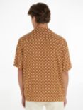 Calvin Klein Abstract Print Bowling Shirt, Burned Caramel