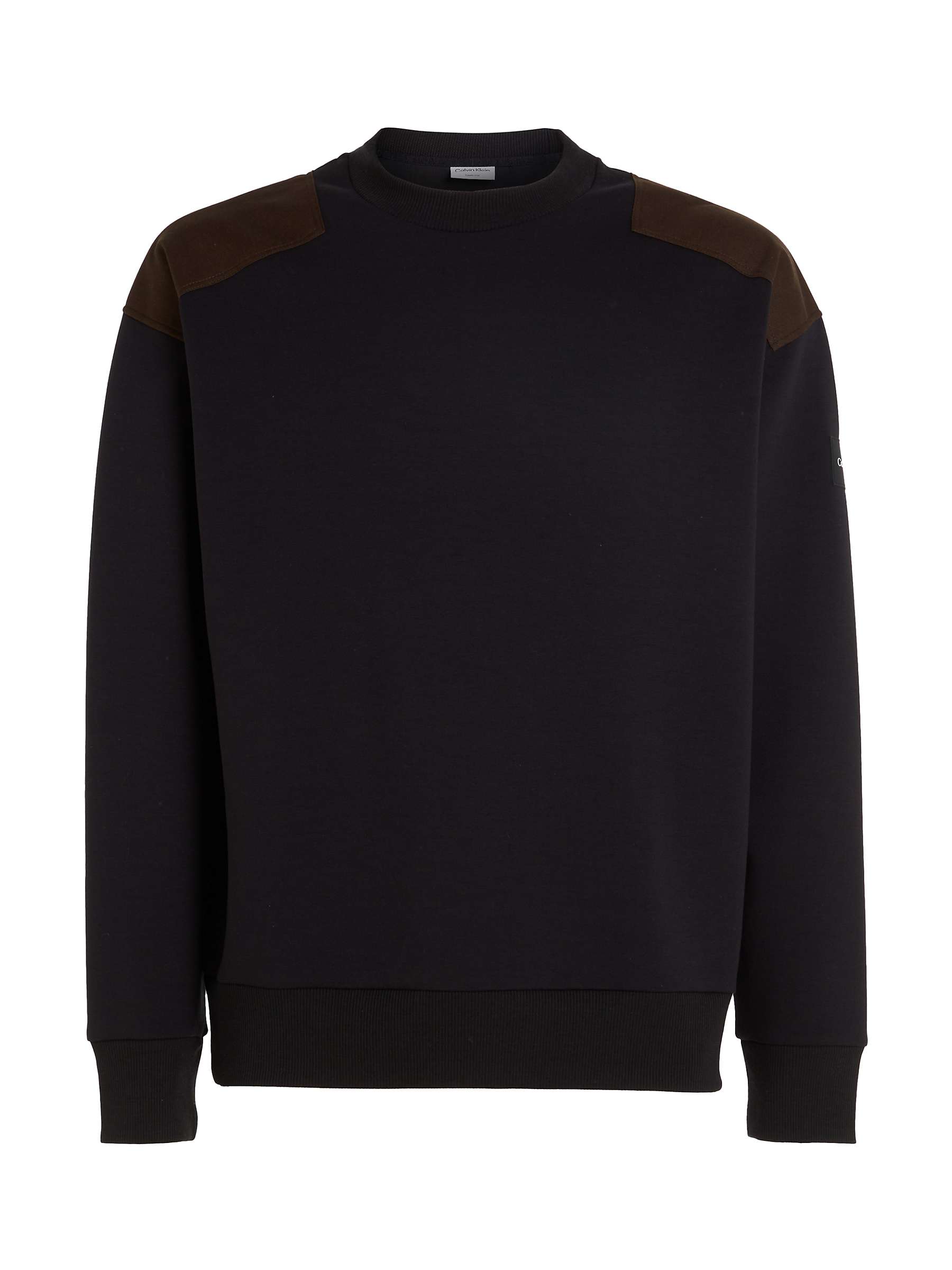 Calvin Klein Logo Sweatshirt, CK Black at John Lewis & Partners