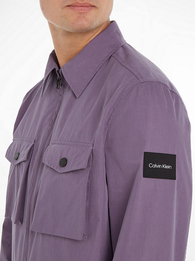 Calvin Klein Recycled Light Shacket, Purple