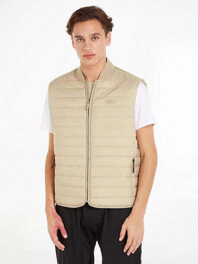 Calvin Klein Crinkle Quilted Gilet, Clay