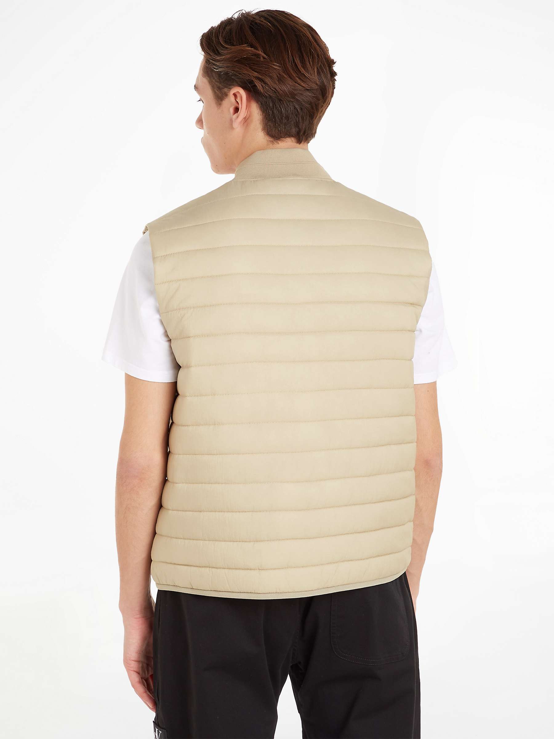 Buy Calvin Klein Crinkle Quilted Gilet, Clay Online at johnlewis.com