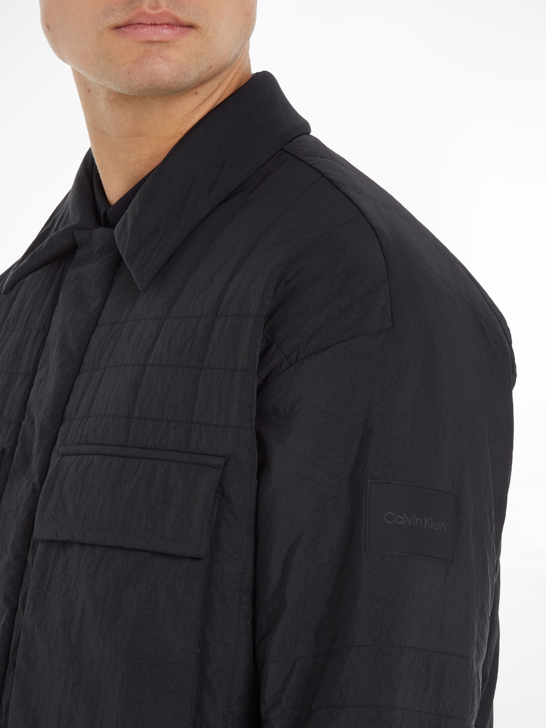 Calvin Klein Quilted Utility Jacket, CK Black, S