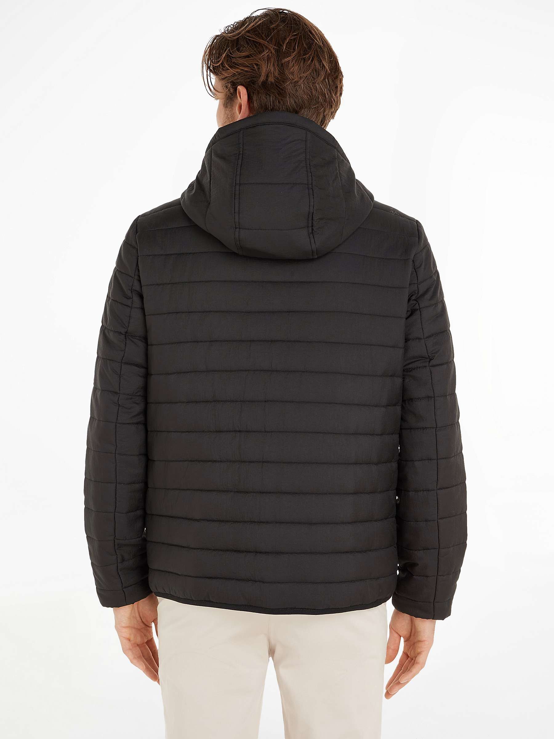 Buy Calvin Klein Quilted Crinkle Jacket, Black Online at johnlewis.com