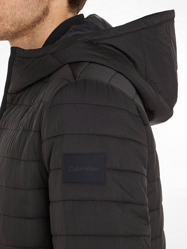 Calvin Klein Quilted Crinkle Jacket, Black