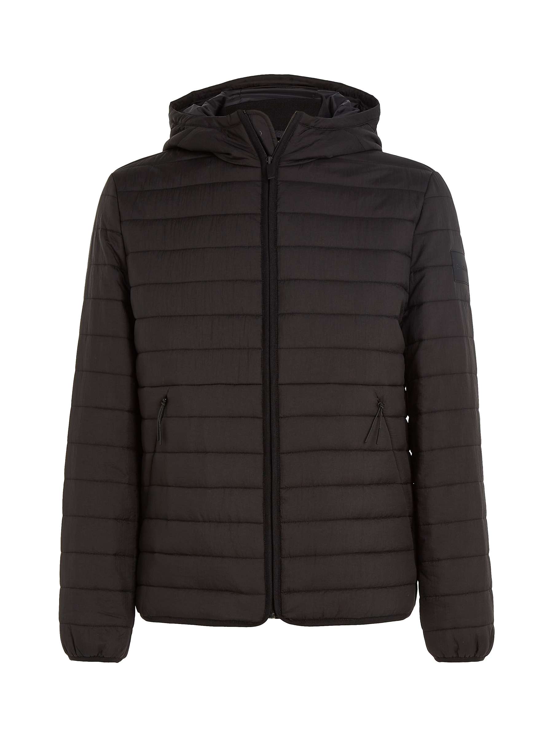 Buy Calvin Klein Quilted Crinkle Jacket, Black Online at johnlewis.com