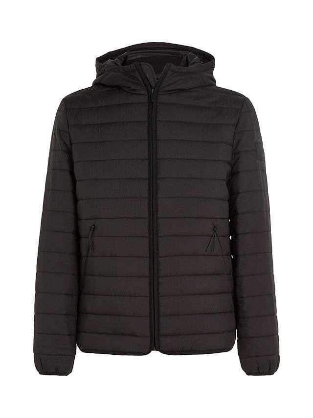 Calvin Klein Quilted Crinkle Jacket, Black at John Lewis & Partners