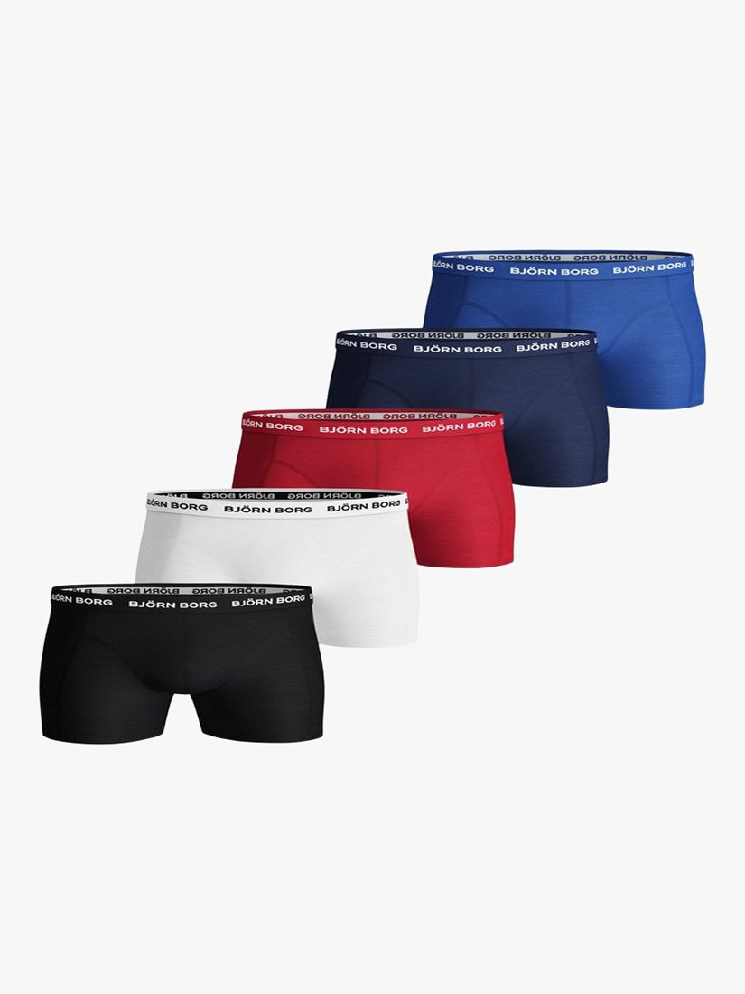 Bjorn Borg Mens Multi Branded-waistband Pack Of Five Stretch