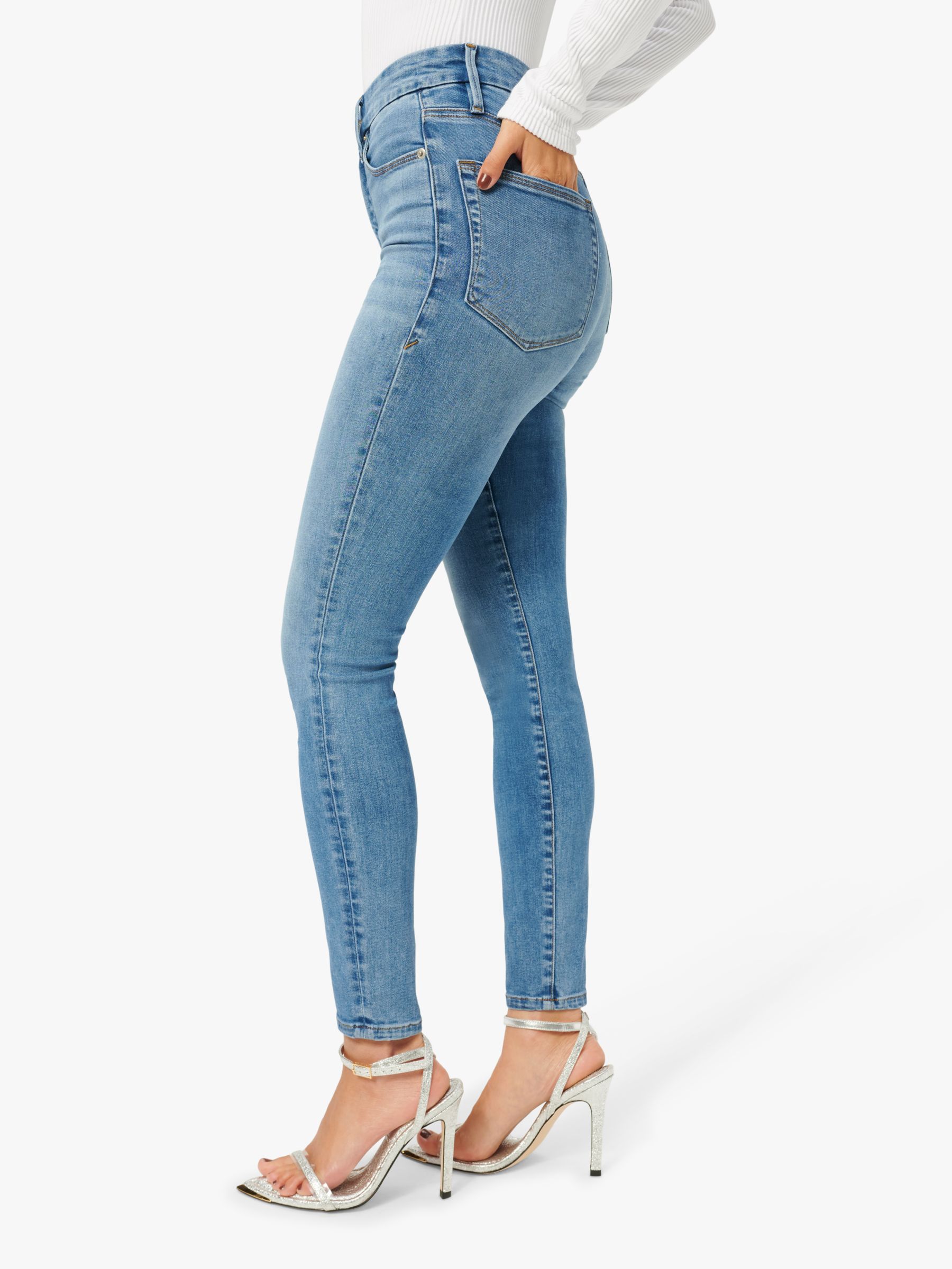 Good American Good Waist Skinny Jeans, Blue 796, 28