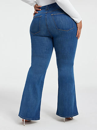 Good American Good Legs Flared Jeans, Blue