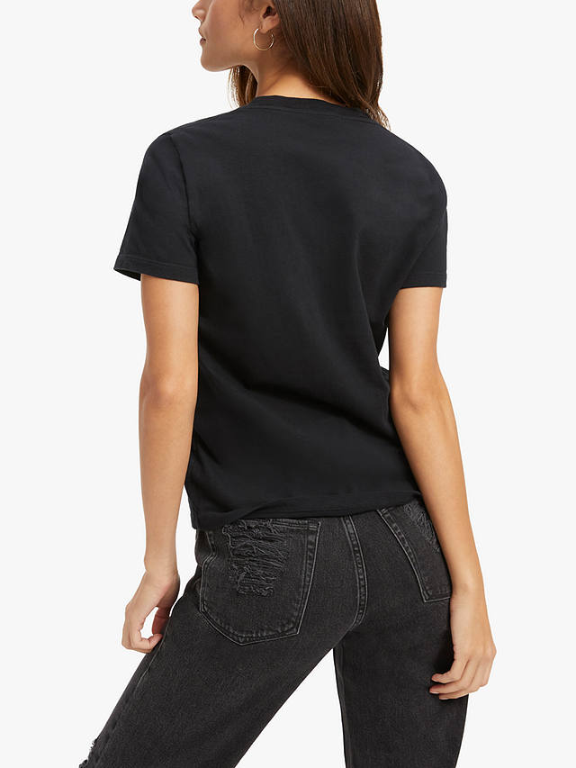 Good American Heritage Plain V-Neck T-Shirt, Black