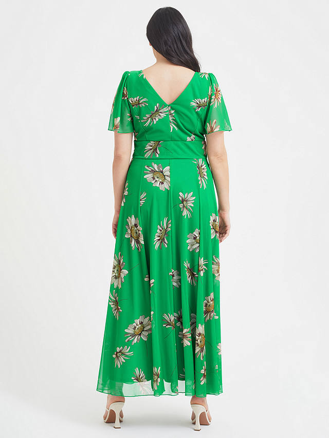 Scarlett & Jo Isabelle Sunflower Print Maxi Dress, Green