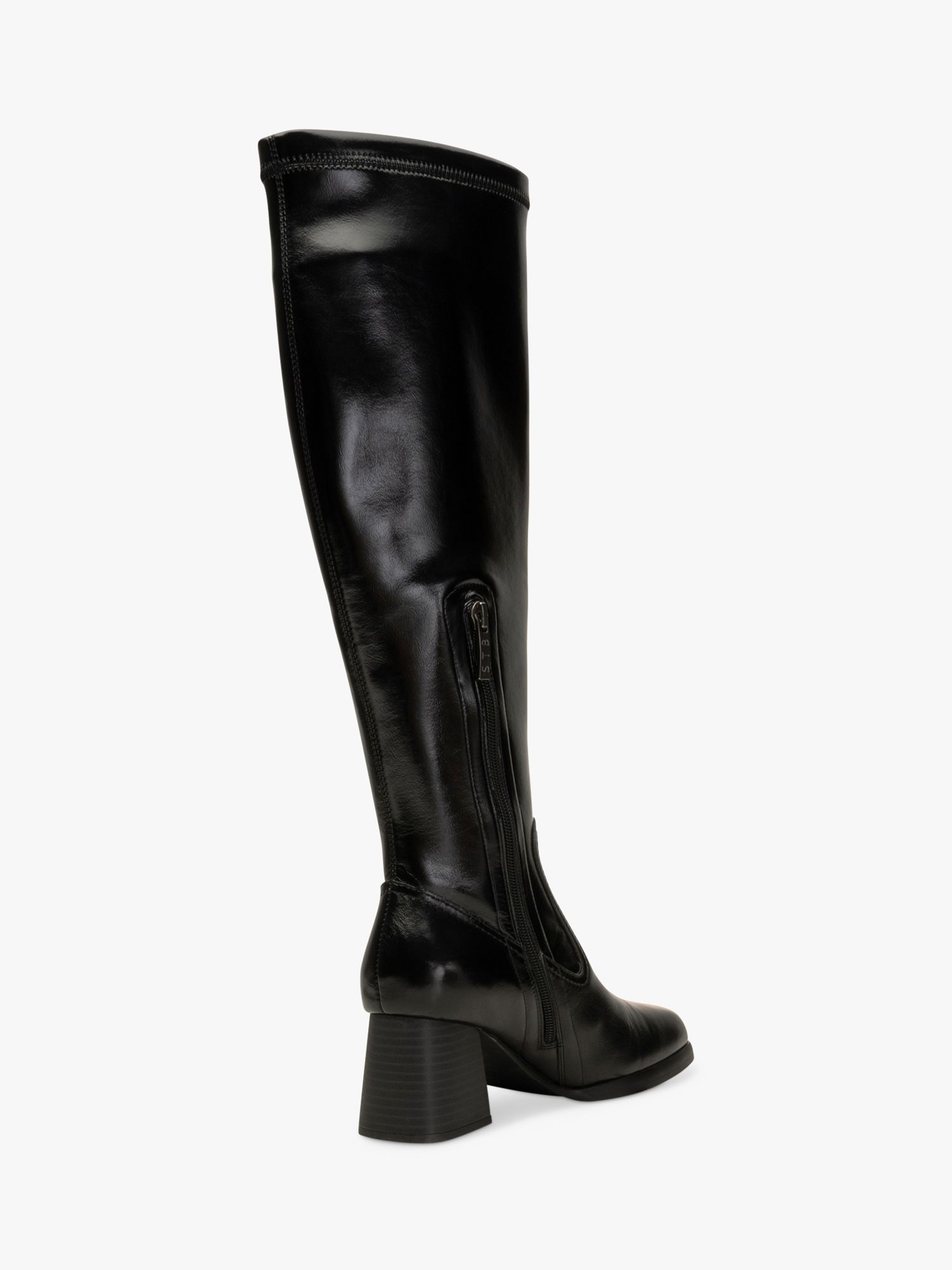 SHOE THE BEAR Lila Leather Knee Boots, Black at John Lewis & Partners