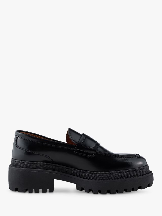 SHOE THE BEAR Iona Leather Loafers, Black, 4
